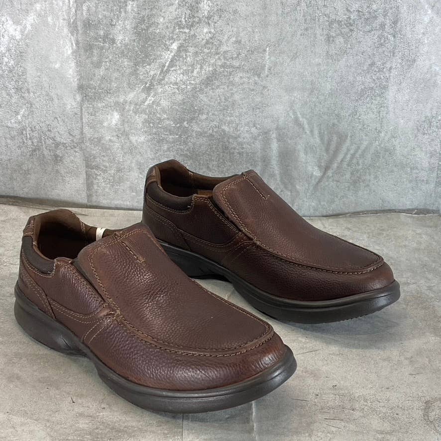 CLARKS COLLECTION Men's Wide Tan Tumbled Bradley Free Slip-On Loafers SZ 9.5W