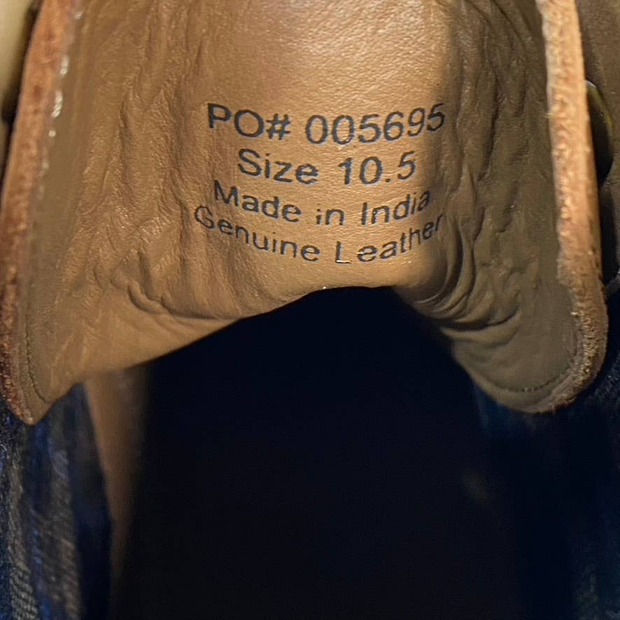 THOMAS & VINE Men's Cognac Leather Mitchell Lace-Up Ankle Boot SZ 10.5