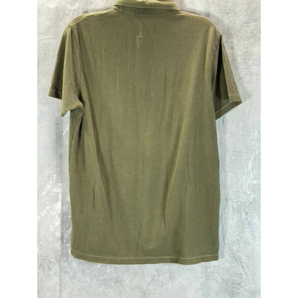 BILLY REID Men's Olive Pensacola Short-Sleeve Polo Shirt SZ L