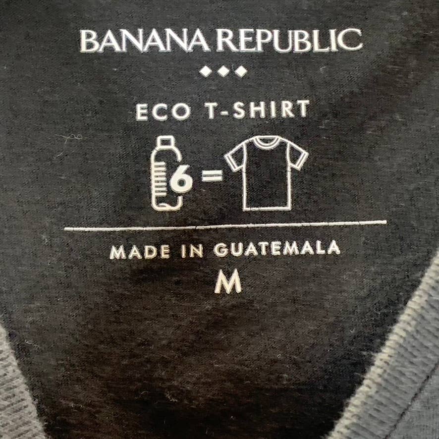 BANANA REPUBLIC Men's Black Modern Logo Crewneck Short-Sleeve T-Shirt SZ M