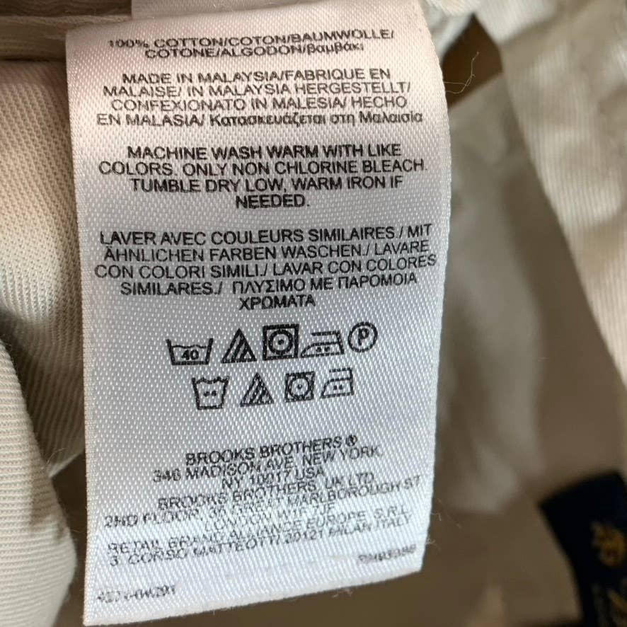 BROOKS BROTHERS Men's Khaki Hudson Fit Stretch Advantage Chino Pants SZ 36X32