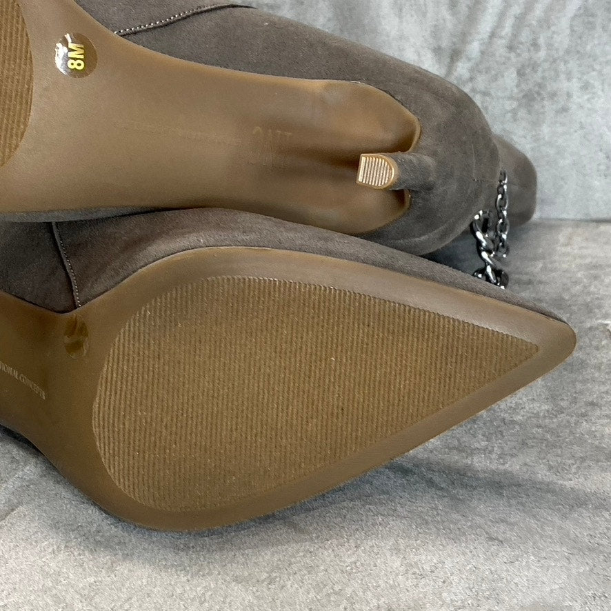 INC INTERNATIONAL CONCEPTS Women's Taupe Micro Reanna Pointed-Toe Stiletto READ