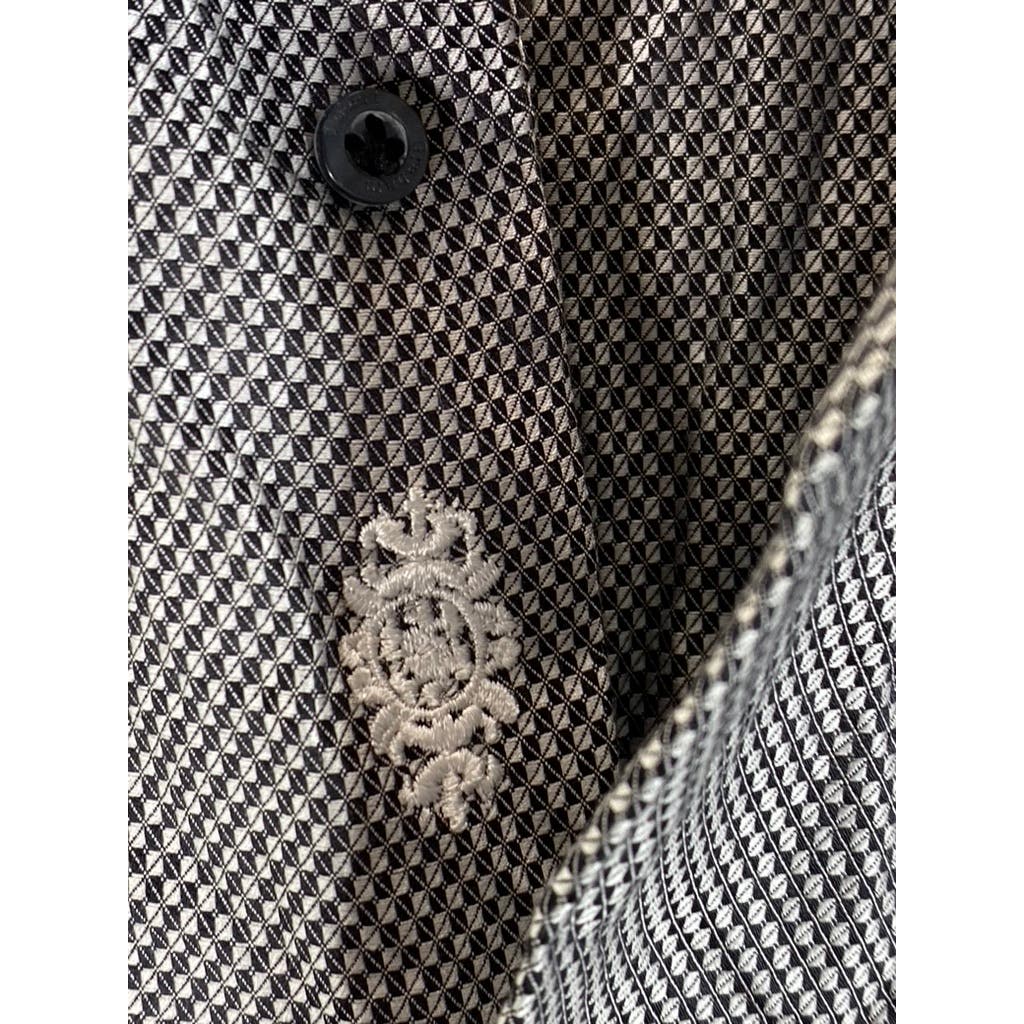 ROBERT GRAHAM Men's Black Printed Button-Up Long Sleeve Shirt SZ 16