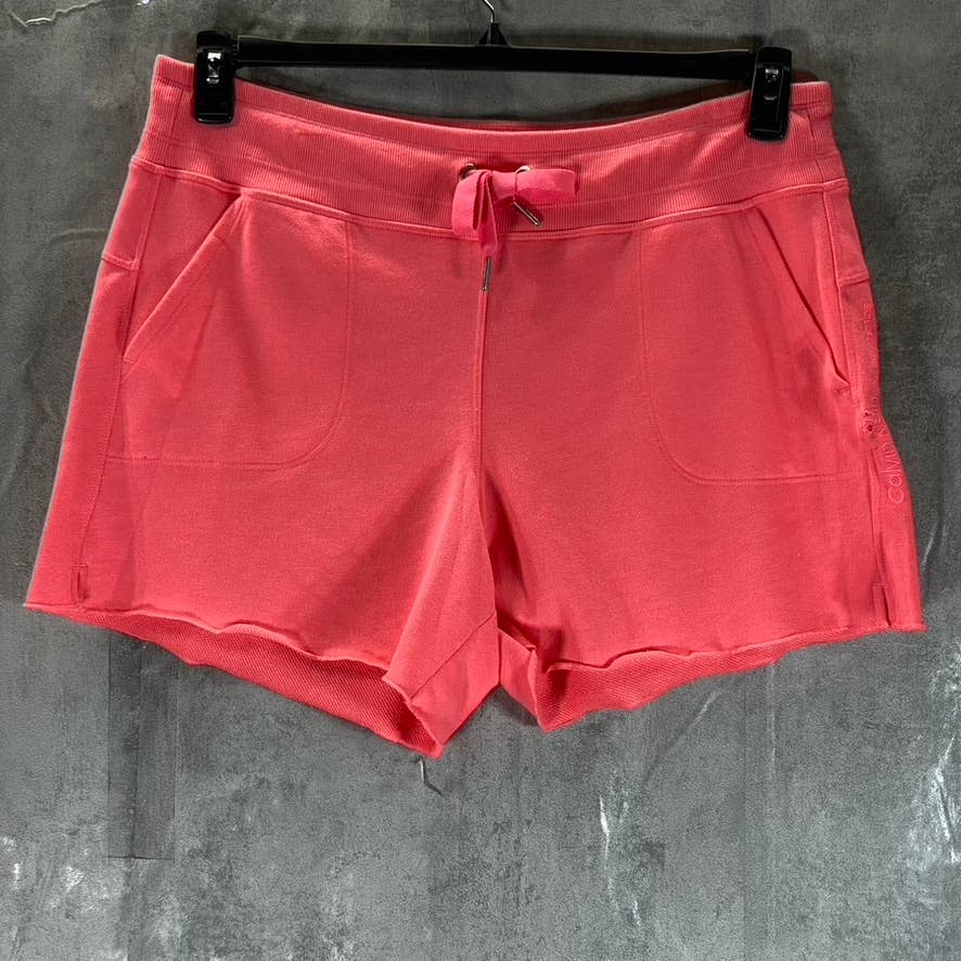 CALVIN KLEIN Performance Women's Raw-Hem Drawstring Shorts SZ XL