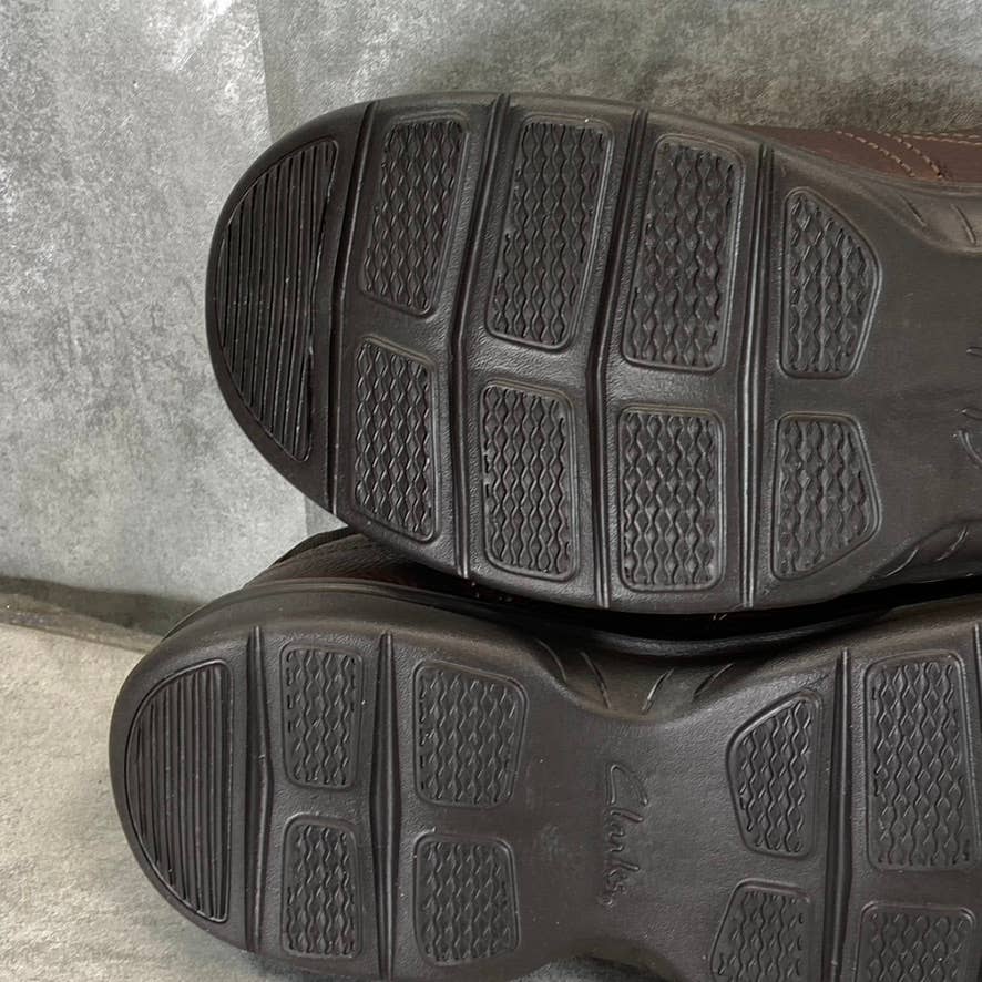 CLARKS COLLECTION Men's Wide Tan Tumbled Bradley Free Slip-On Loafers SZ 9.5W