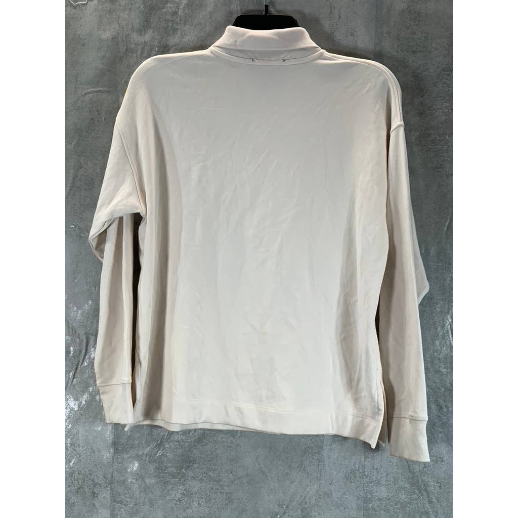 AYR Women's Cream The Cool Long-Sleeve Polo Shirt SZ S