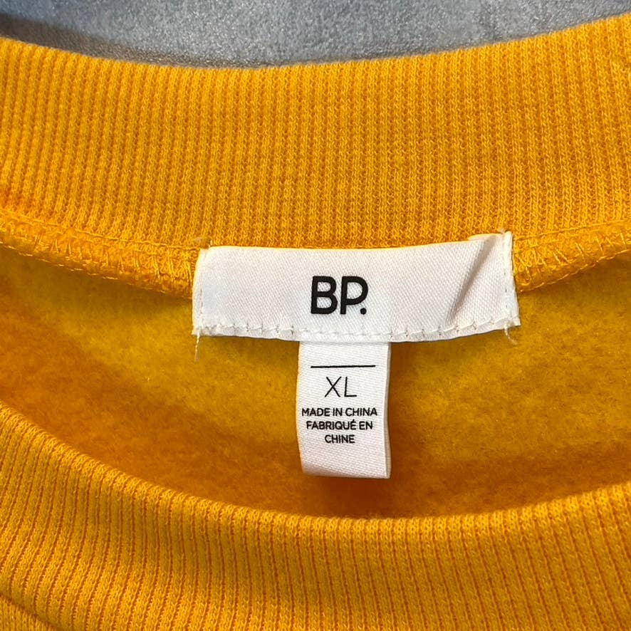 BP. Women's Orange Slice Crewneck Raw Hem Long Sleeve Crop Sweatshirt SZ XL