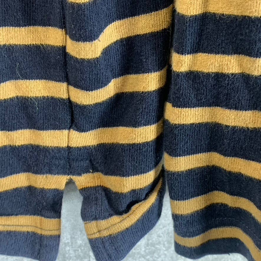 ZARA Men's Yellow/Navy Crewneck Long-Sleeve Pullover Shirt SZ M