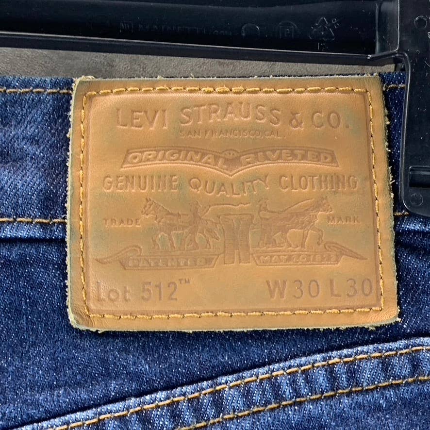 LEVI'S STRAUSS & CO Men's Dark Wash 512 Slim Tapered-Fit Jeans SZ 30X30