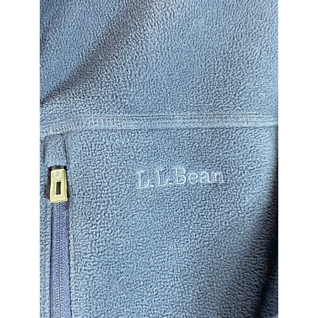 L.L. BEAN Men's Navy Fleece Polortec Zip-Up Sweater SZ M