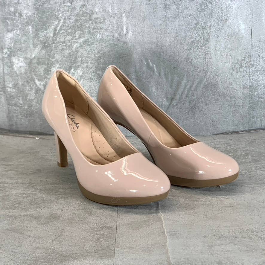 CLARKS Collection Women's Dusty Rose Ambyr Joy Round-Toe Slip-On Pumps SZ 8