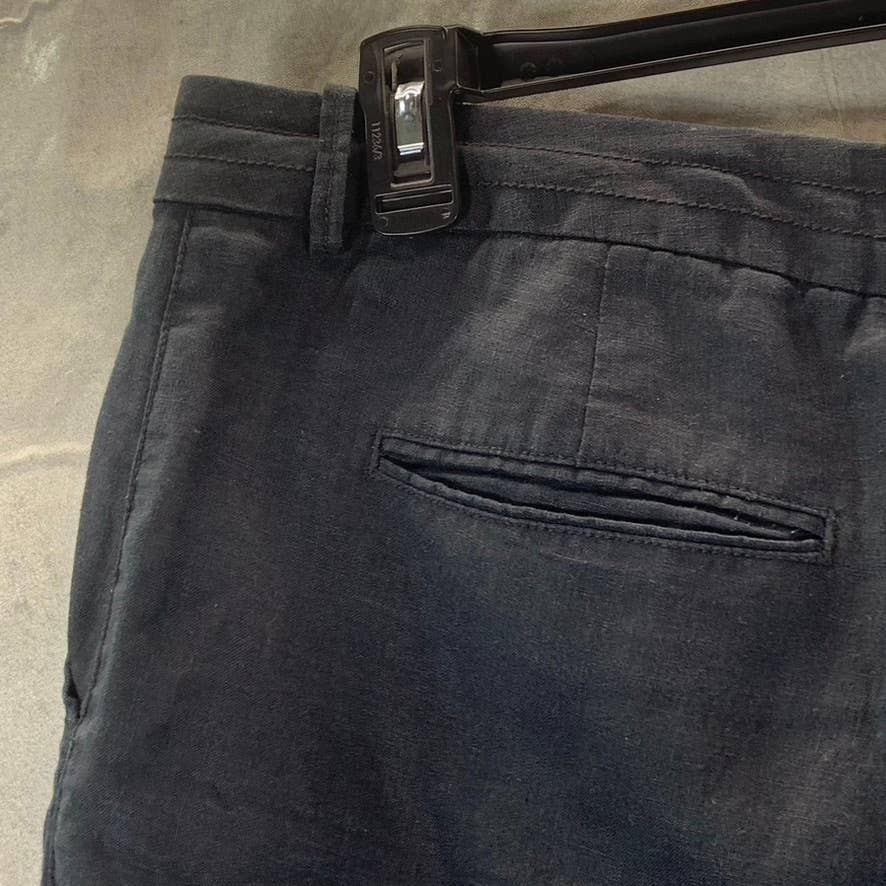 L.L. BEAN Women's Navy Linen Classic-Fit Pants SZ 16