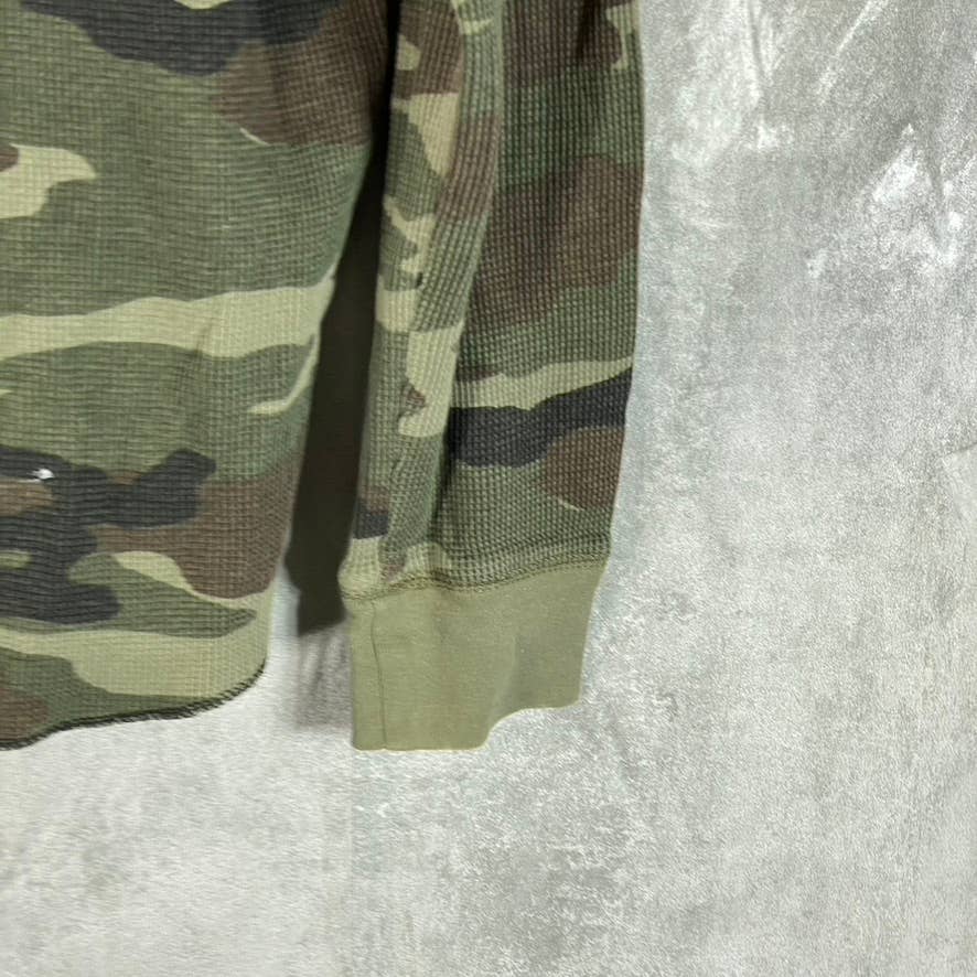 AMERICAN EAGLE OUTFITTERS Men's Green Camo Crewneck Classic-Fit T-Shirt SZ M