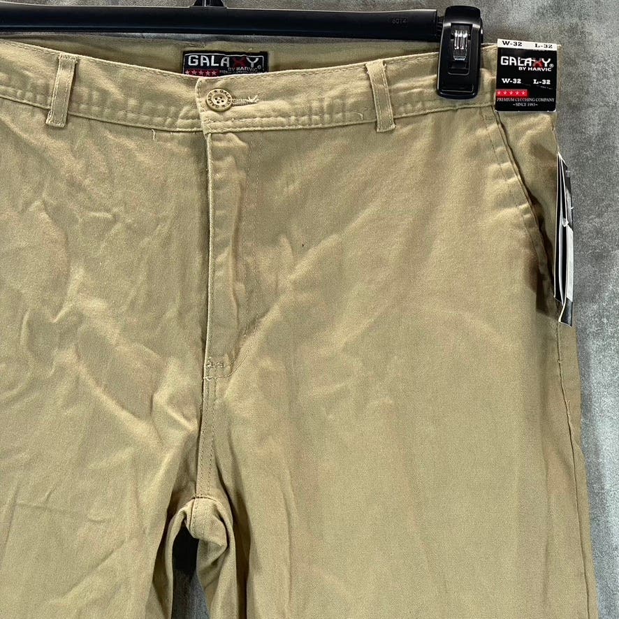 GALXY By HARVIC Men's Tan Straight-Leg Chino Pants SZ 32X32