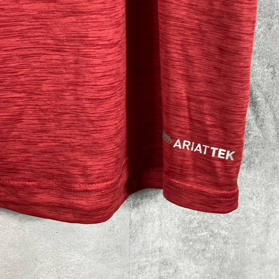 ARIAT TEK Men's Red Charger Vertical Flag Short-Sleeve Crewneck T-Shirt SZ XL