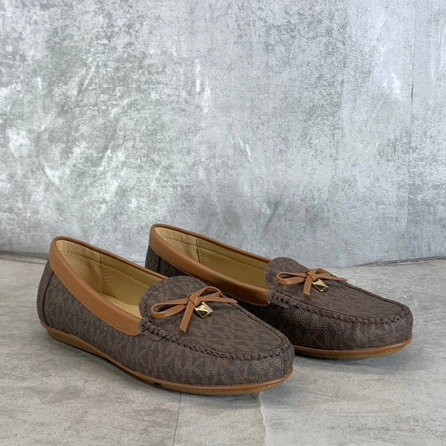 MICHAEL MICHAEL KORS Women's Brown MK Logo Juliette Moc-Toe Loafer Flats SZ 6.5