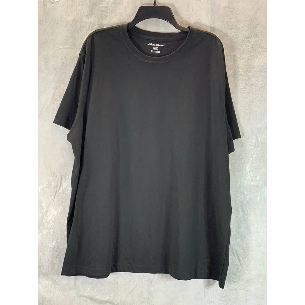 EDDIE BAUER Men's Black Solid Crewneck Short-Sleeve T-Shirt SZ 2XL