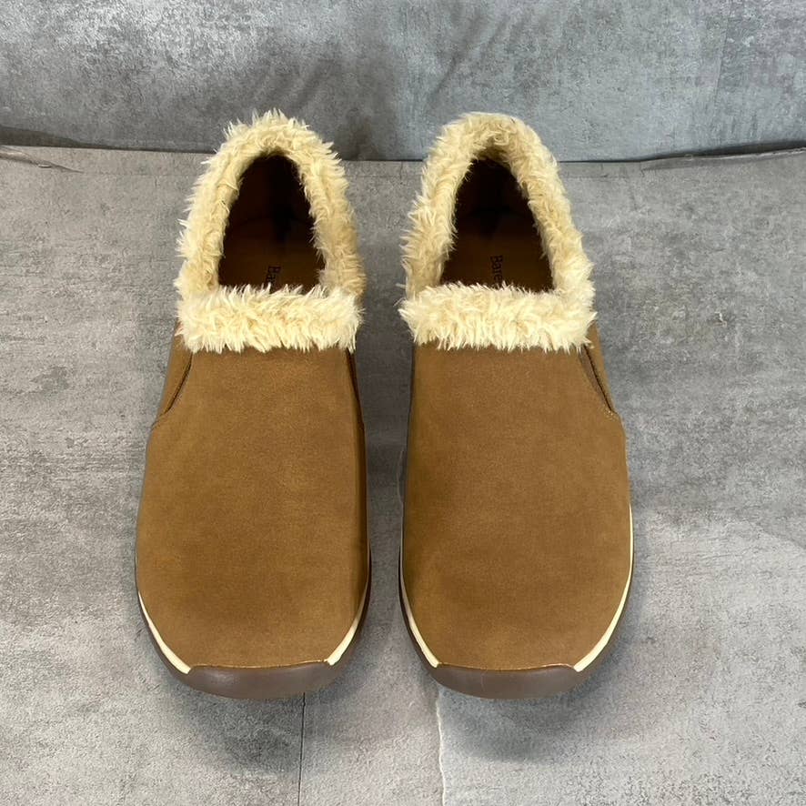 BARETRAPS Women's Cognac Yestelle Twin-Gore Faux-Fur Slip-On Shoes SZ 9