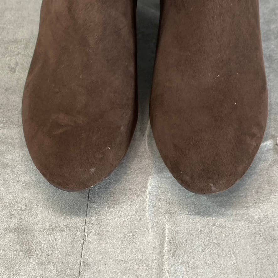 CHATRTER CLUB Women's Chocolate Jaccque Almond-Toe Block-Heel Tall Boots SZ 7