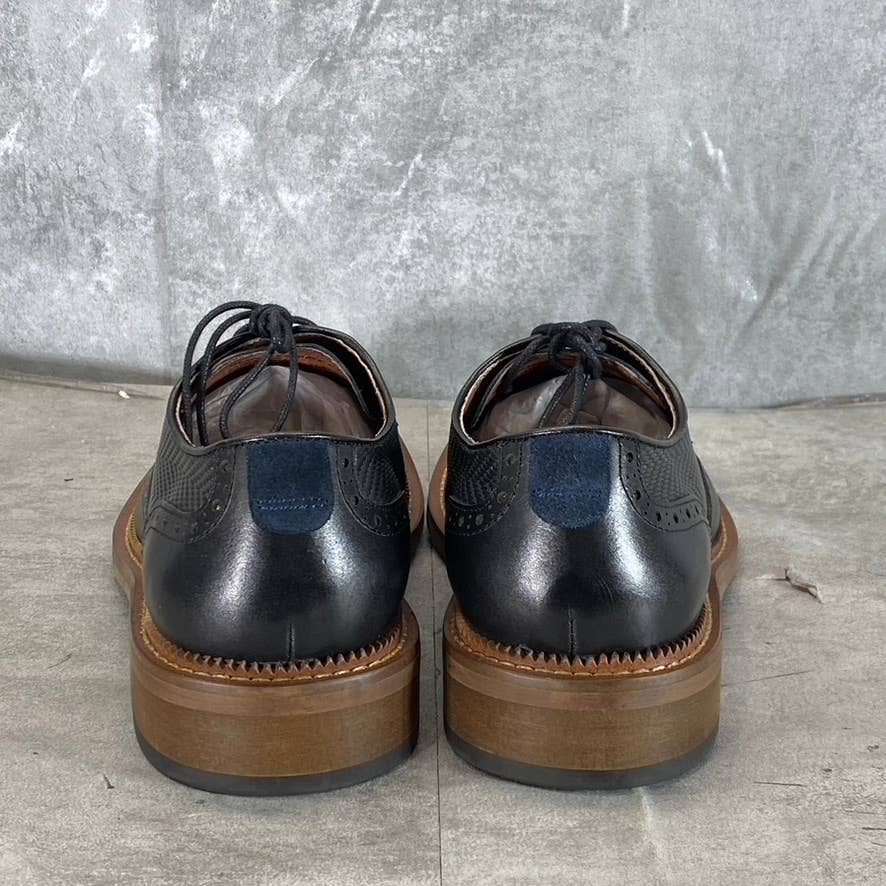 VINTAGE FOUNDRY CO. Men's Black Clark Wingtip Brogue Lace-Up Oxford Shoes SZ 8.5