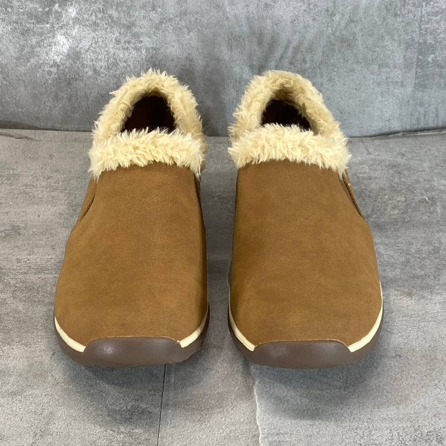 BARETRAPS Women's Cognac Yestelle Twin-Gore Faux-Fur Slip-On Shoes SZ 9