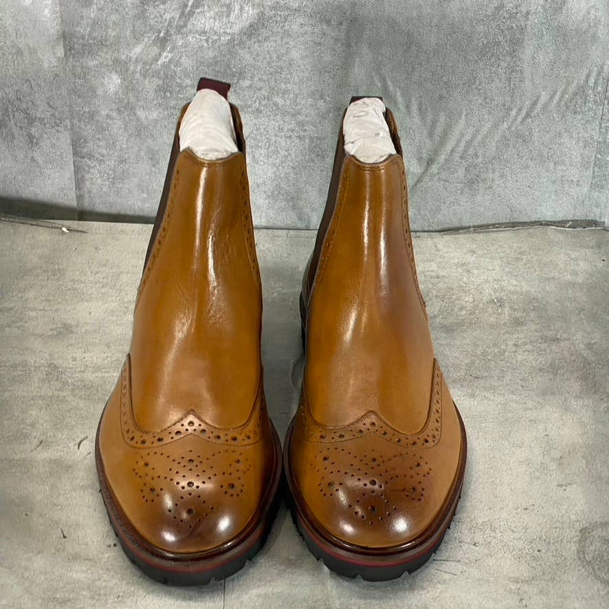 THOMAS & VINE Men's Brown Nash Wingtip Pull-On Chelsea Boots SZ 8.5