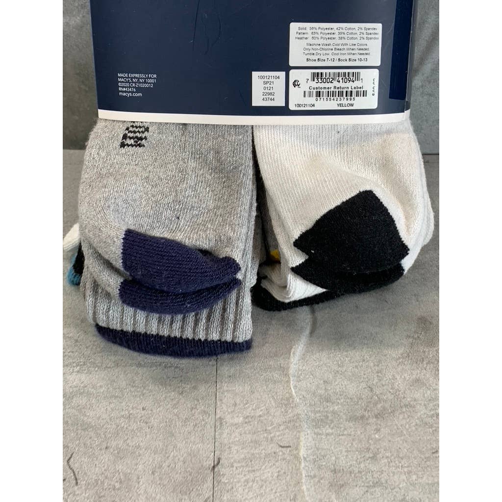 Club Room Men's Multi Striped 8-Pack Crew Socks SZ 10-13