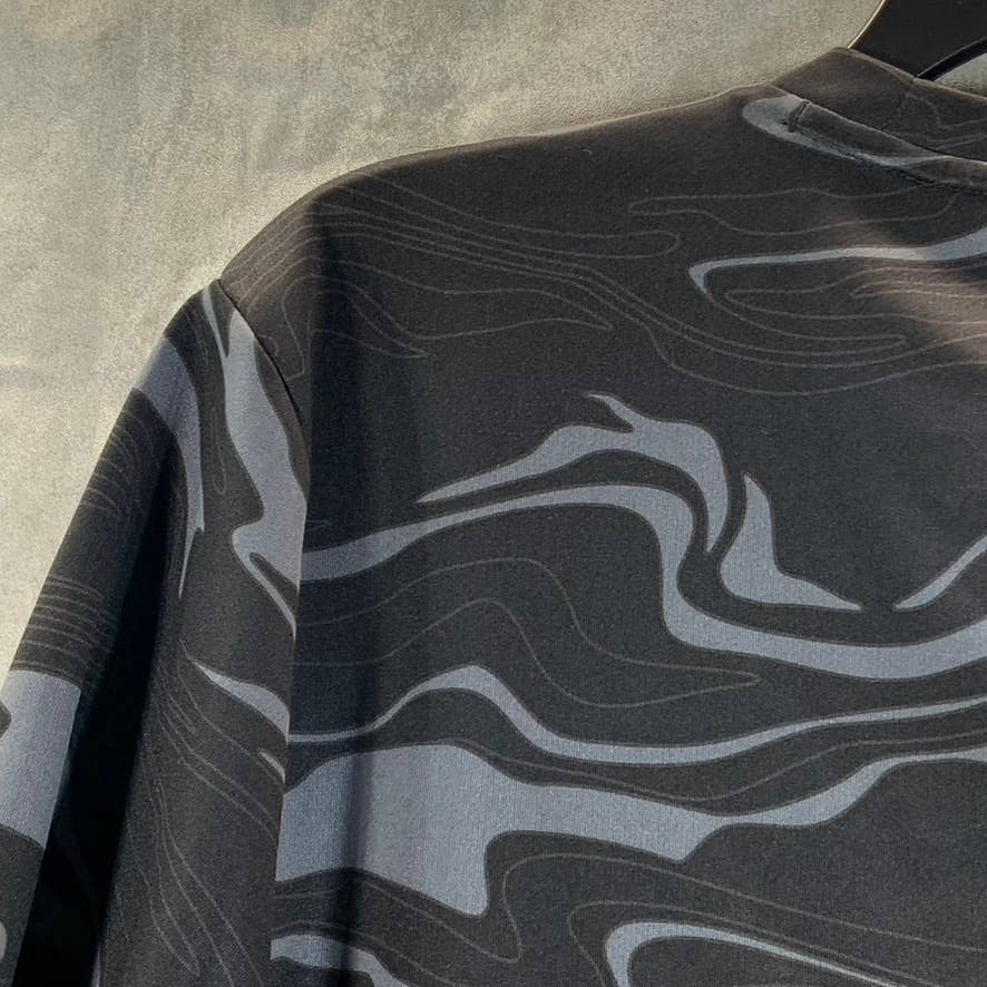 ASICS Men's GPX Black/Grey Printed Performance Crewneck Short-Sleeve T-Shirt SZM