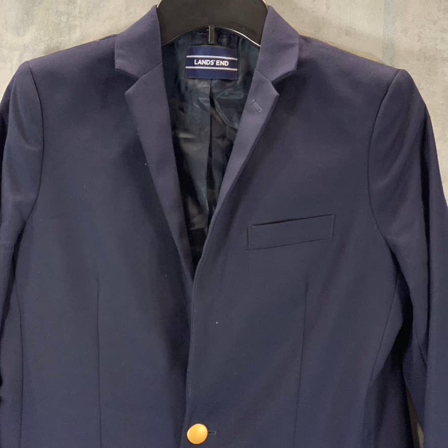 LANDS' END Boy's Navy Two-Button Blazer SZ 16