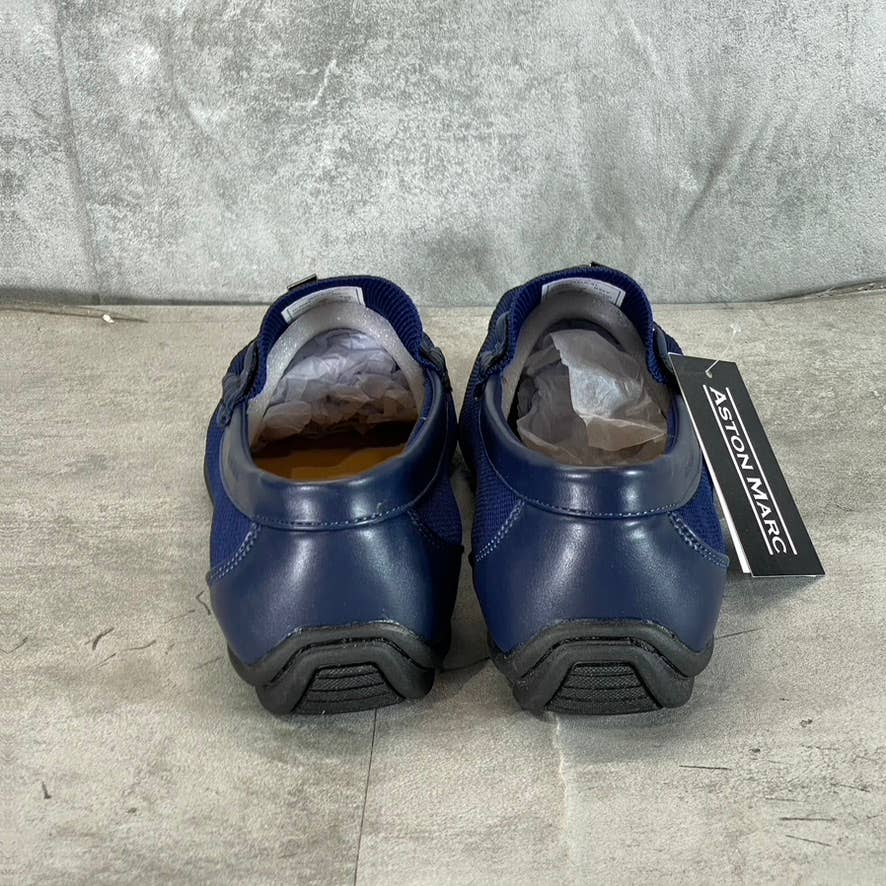 ASTON MARC Men's Navy Knit Walk Casual Slip-On Driver Loafers SZ 9
