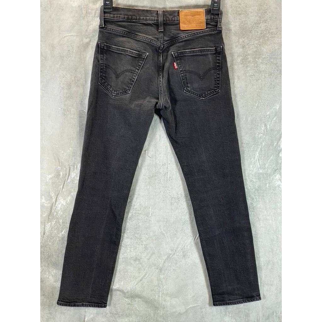LEVI STRAUSS & CO Men's Black 502 Tapered-Fit Jeans SZ 29X30