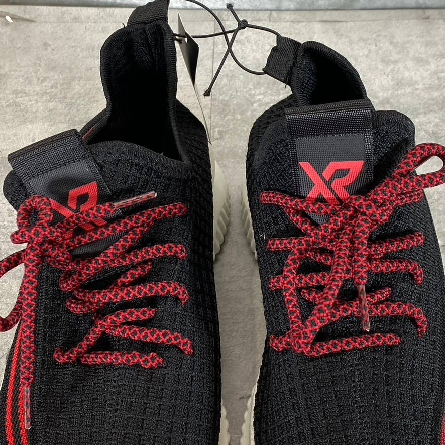 XRAY FOOTWEAR Men's Black/Red Knit Breathable Niko Lace-Up Sneakers SZ 7.5
