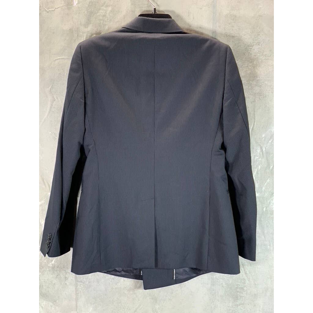EMPORIO ARMANI Men's Navy Pinstripe Three-Button Double-Breast Blazer SZ 36