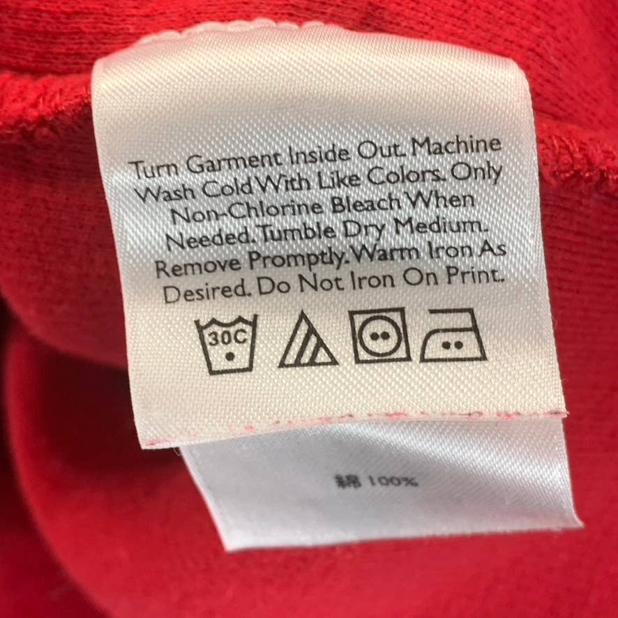 EDDIE BAUER Men's Red Quarter-Zip Cotton Pullover Sweater SZ M