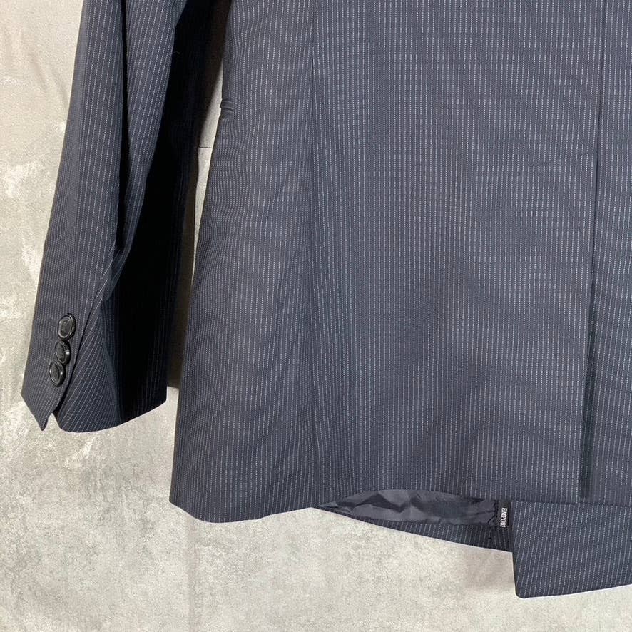 EMPORIO ARMANI Men's Navy Pinstripe Three-Button Double-Breast Blazer SZ 36