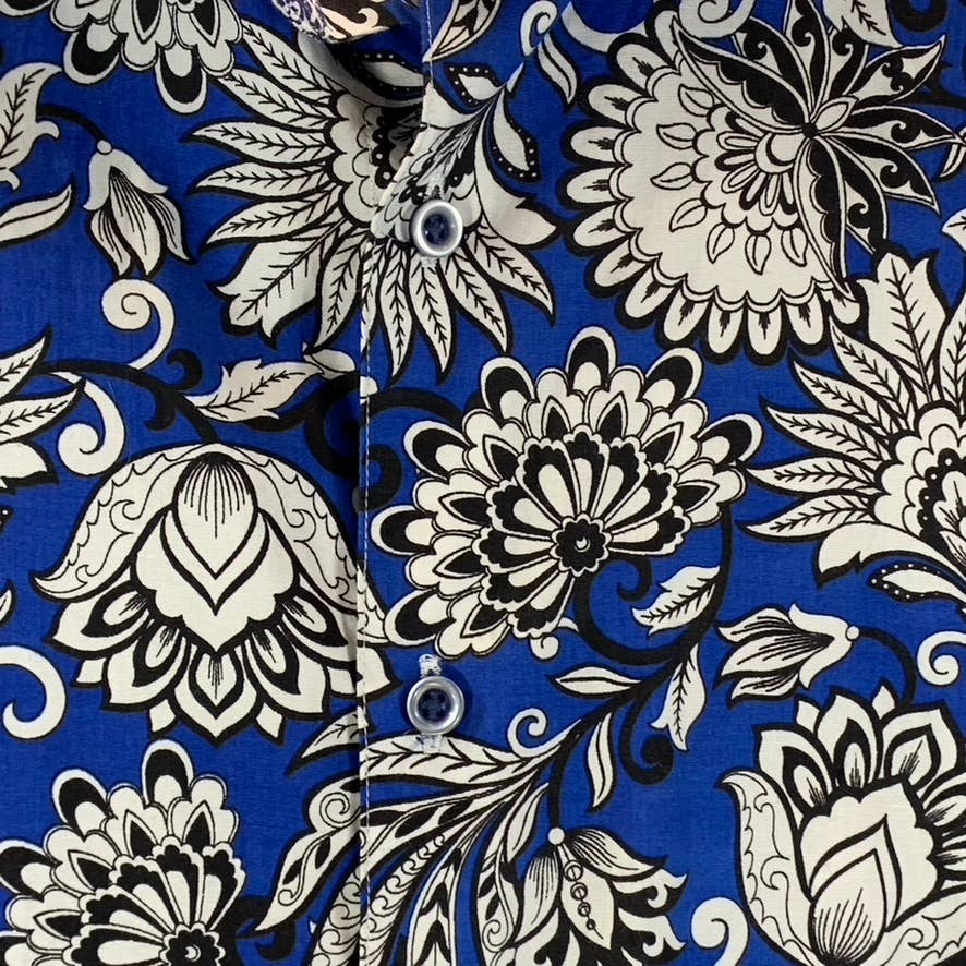 ROBERT GRAHAM Men's Blue Crossett Hawaiian Classic-Fit Button-Up Shirt SZ XL