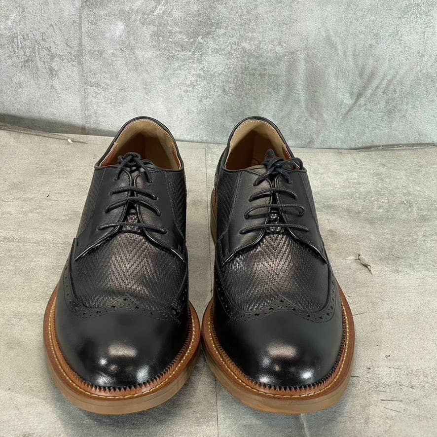VINTAGE FOUNDRY CO. Men's Black Clark Wingtip Brogue Lace-Up Oxford Shoes SZ 8.5