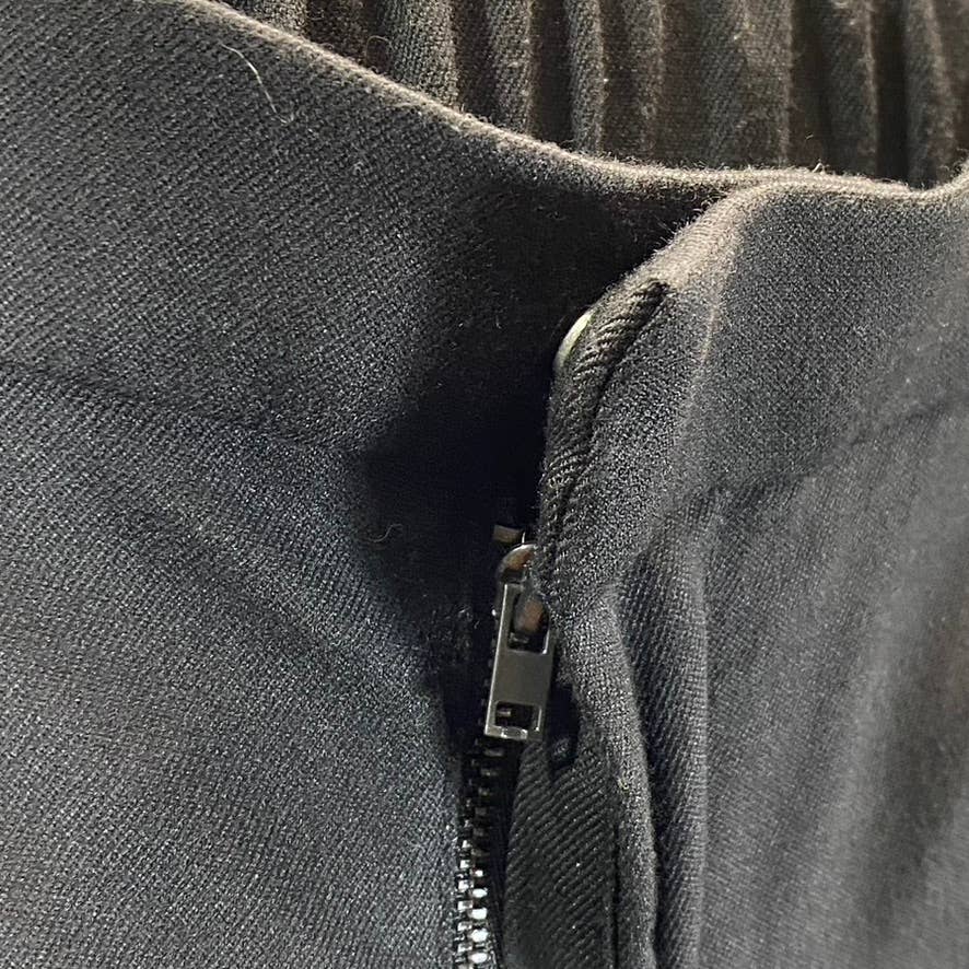 ZARA MAN Men's Black Classic-Fit Flat Front Striped Tuxedo Pants SZ S