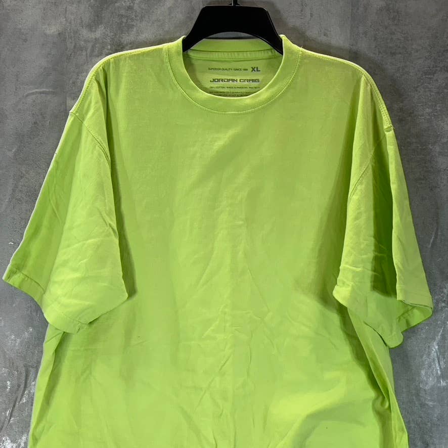 JORDAN CRAIG Men's Neon Green Crewneck Short-Sleeve T-Shirt SZ XL