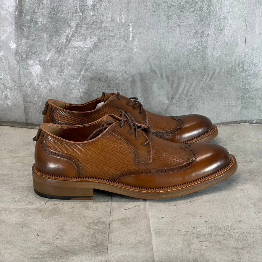 VINTAGE FOUNDRY CO. Men's Cognac Leather Clark Lace-Up Oxfords SZ 9