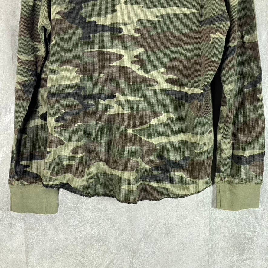 AMERICAN EAGLE OUTFITTERS Men's Green Camo Crewneck Classic-Fit T-Shirt SZ M