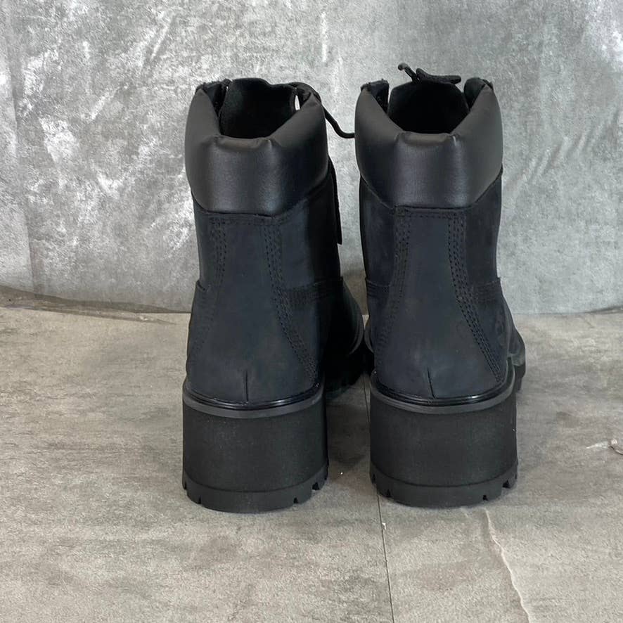 TIMBERLAND Women's Black Nubuck Kinsley Memory Foam Waterproof Boots SZ 7.5