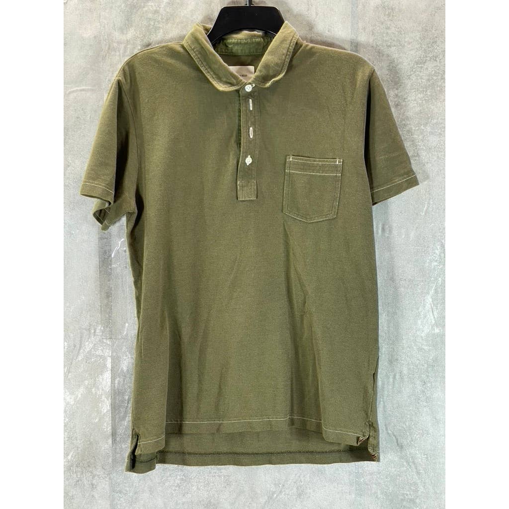 BILLY REID Men's Olive Pensacola Short-Sleeve Polo Shirt SZ L