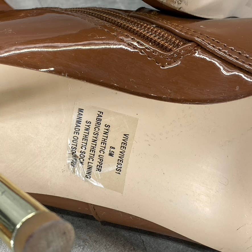 STEVE MADDEN Women's Cognac Vivee Over-The-Knee Pointed-Toe Heeled Boots SZ 8.5