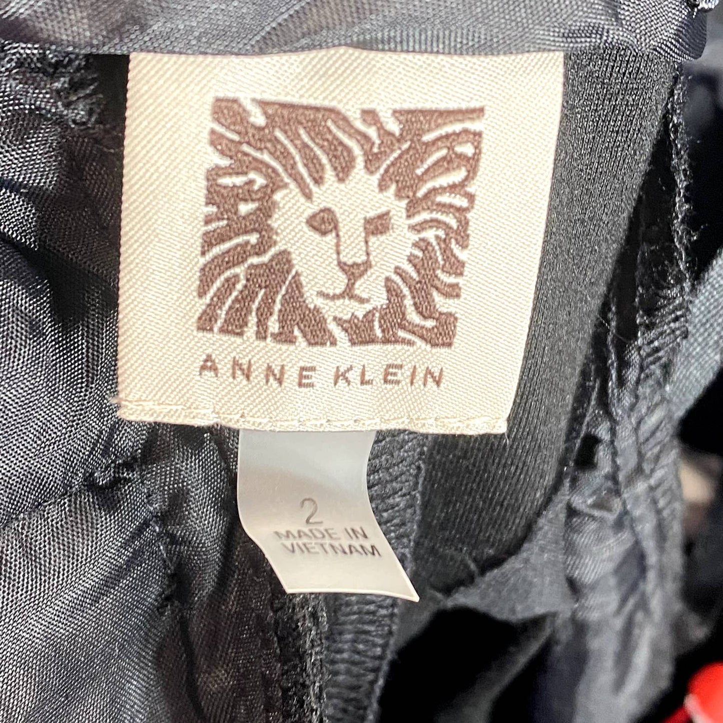 ANNE KLEIN Women's Black Solid Mid-Rise Compression Straight-Leg Pants SZ 2