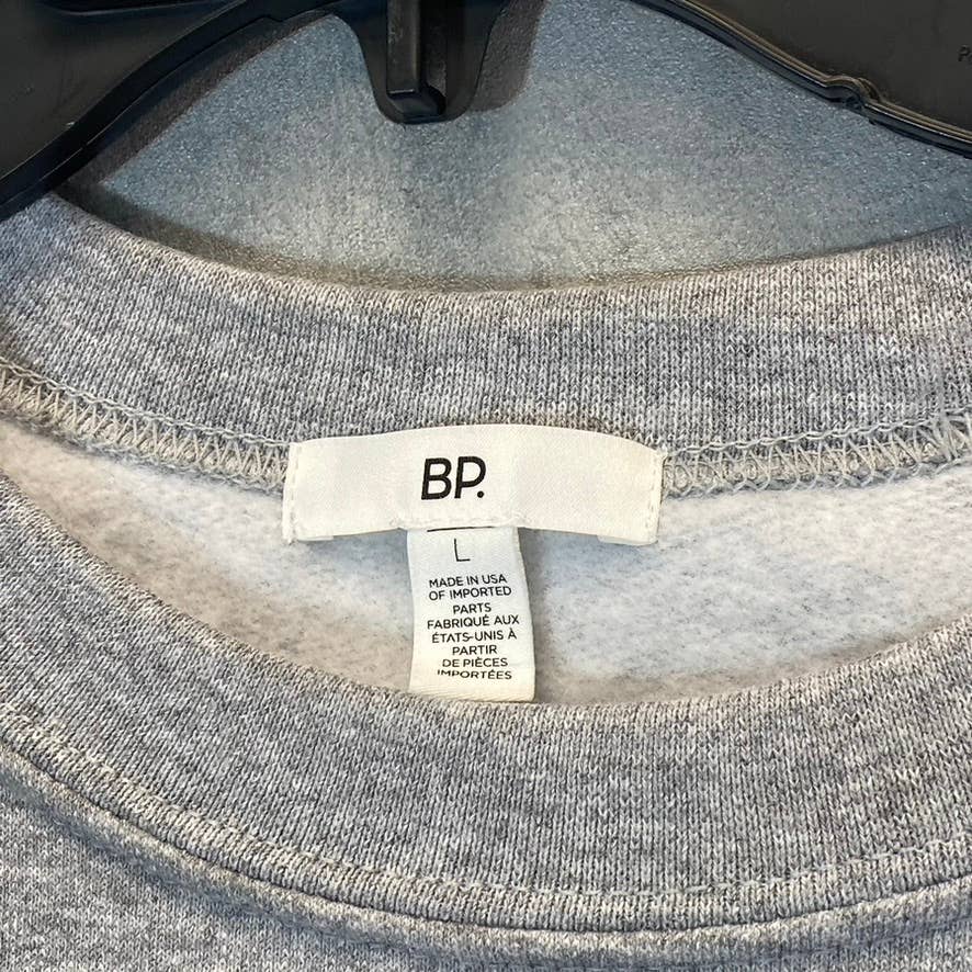 BP. Women's Gray Ying Yang Lover Graphic Crewneck Pullover Sweater SZ L