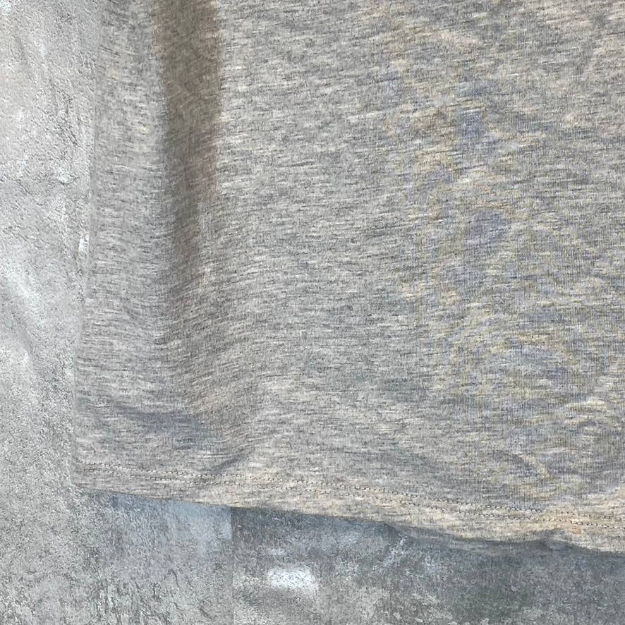 FRAYED Women's Heather Gray Distressed Sleeveless Pullover Crewneck T-Shirt SZ M