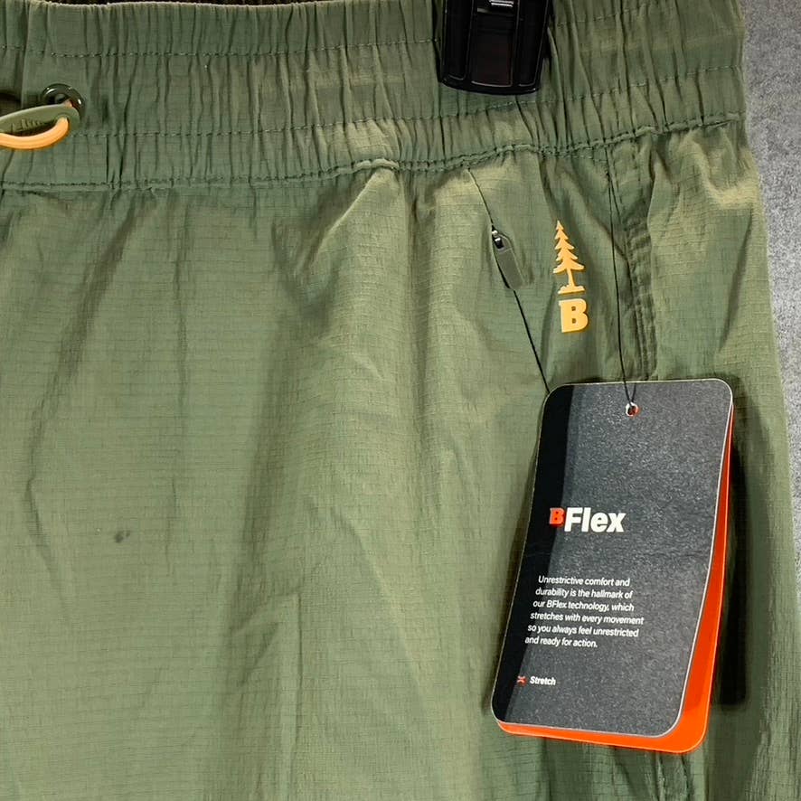 BASS OUTDOOR Women's Deep Lichen Green Roque Mesh Pull-On Pants SZ M