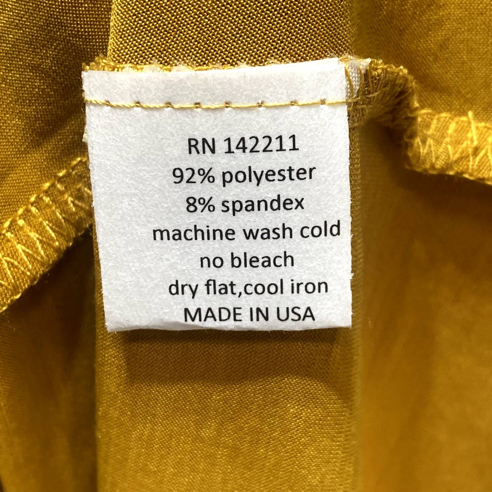 24SEVEN COMFORT APPAREL Mustard Criss Cross Neckline Short Sleeve T-Shirt Dress SZ L