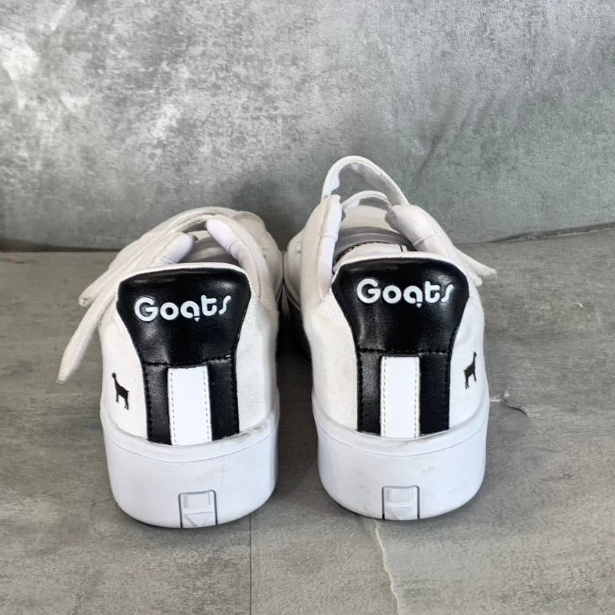 GOATS Kids White Canvas The 305 2-Strap Slip-On Platform Sneakers SZ 4